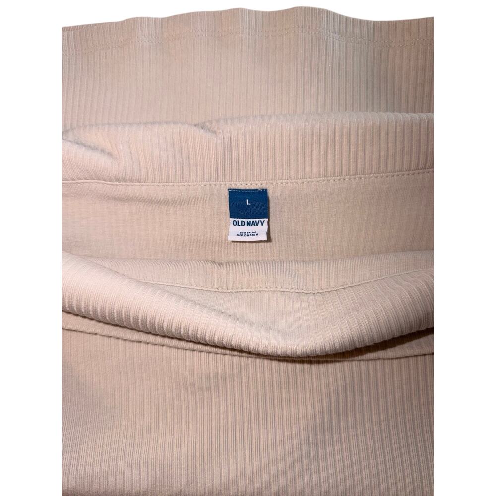 Old Navy Women’s Large Ivory Ribbed Off-Shoulder Stretch Top - Picture 2 of 5